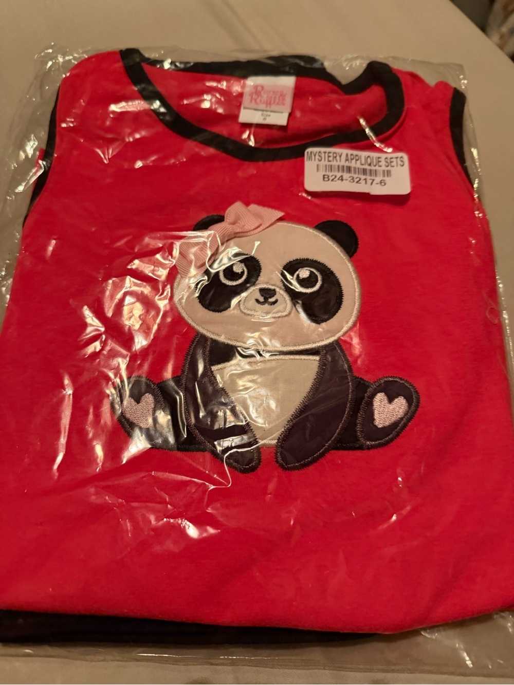 Red Panda Applique Kids Matching Set - Unknown Brand